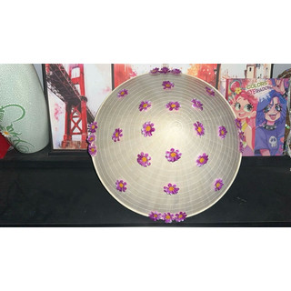 Nón Lá Hoa Cúc Đính Nổi 3D Size 41cm – Nón Lá Vintage Nàng Thơ Chụp Ảnh, Đi Biển Siêu Xinh