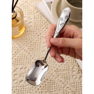Thìa bánh ngọt Aurora Papillon inox18/10 OYATTON [380] cán khắc hồ điệp, cỡ nhỏ dài 7cm O380
