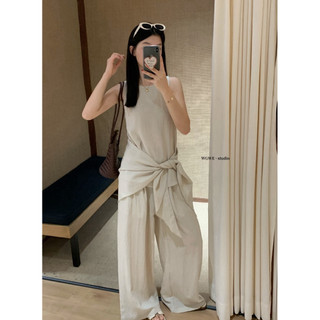 𝐏𝐡𝐢𝐞𝐧 𝐖𝐆𝐖𝐄 | (Sẵn) w8260 Set Đũi 3 Chi Tiết Áo Sát Nách Quần Ống Rộng Và Khăn