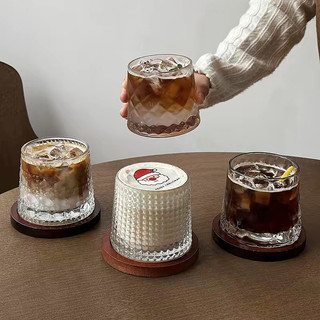 [Ly+Đế Xoay] Ly Thủy Tinh Đế Xoay 280ml, Hoạ Tiết Sang Trọng, Ly Whisky Cocktail Bar Pub Cao Cấp