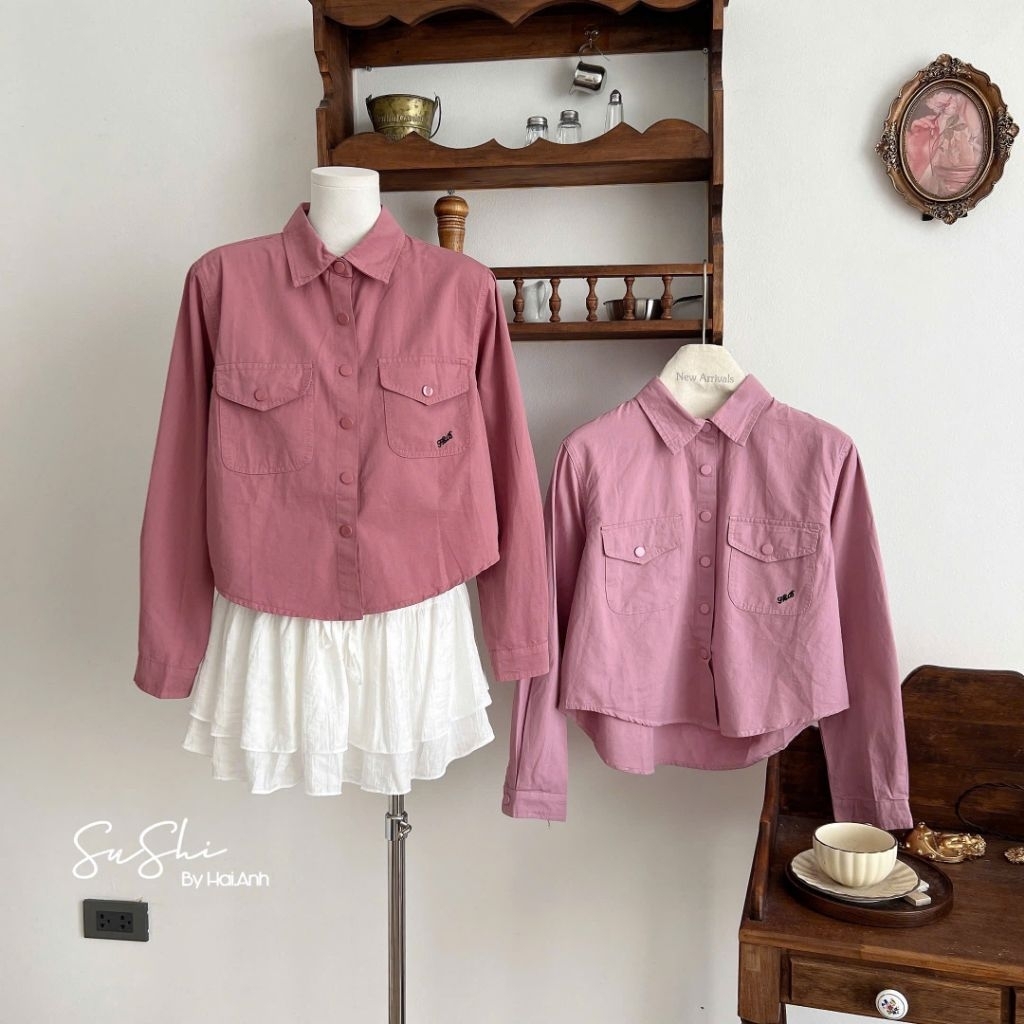 [𝑯𝒂 𝑨𝒏𝒉] Áo Sơ Mi Túi Hộp Tang Chữ túi QCL1