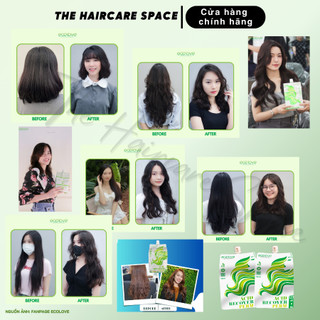 Uốn Nóng, Ép Duỗi Thảo Dược Ecolove - 910ml/túi ,Sóng Xoăn, Ép Thẳng Bóng Mượt