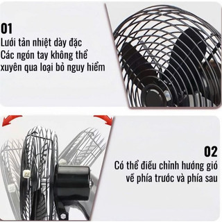 Quạt Tích Điện pin trâu NUTANA Pin 10 Cell -  2 Tốc Độ, có tuốc năng quay đã gồm pin và sạc, Bảo Hành chính hãng