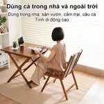 Ghế Gấp Bằng Gỗ Ghế Xếp Gỗ Có Tay Vịn Tiện Lợi Chất Liệu Gỗ Tốt Kết Cấu Ổn Định Nhỏ Gọn Dễ Cất Giữ — ảnh 2