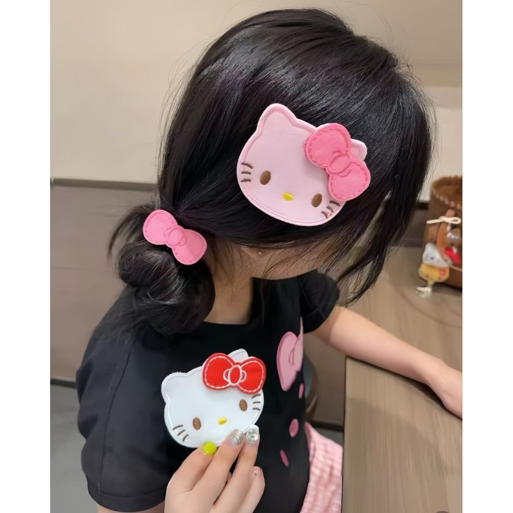 1 miếng dán tóc Kitty + Nơ hottrend QC