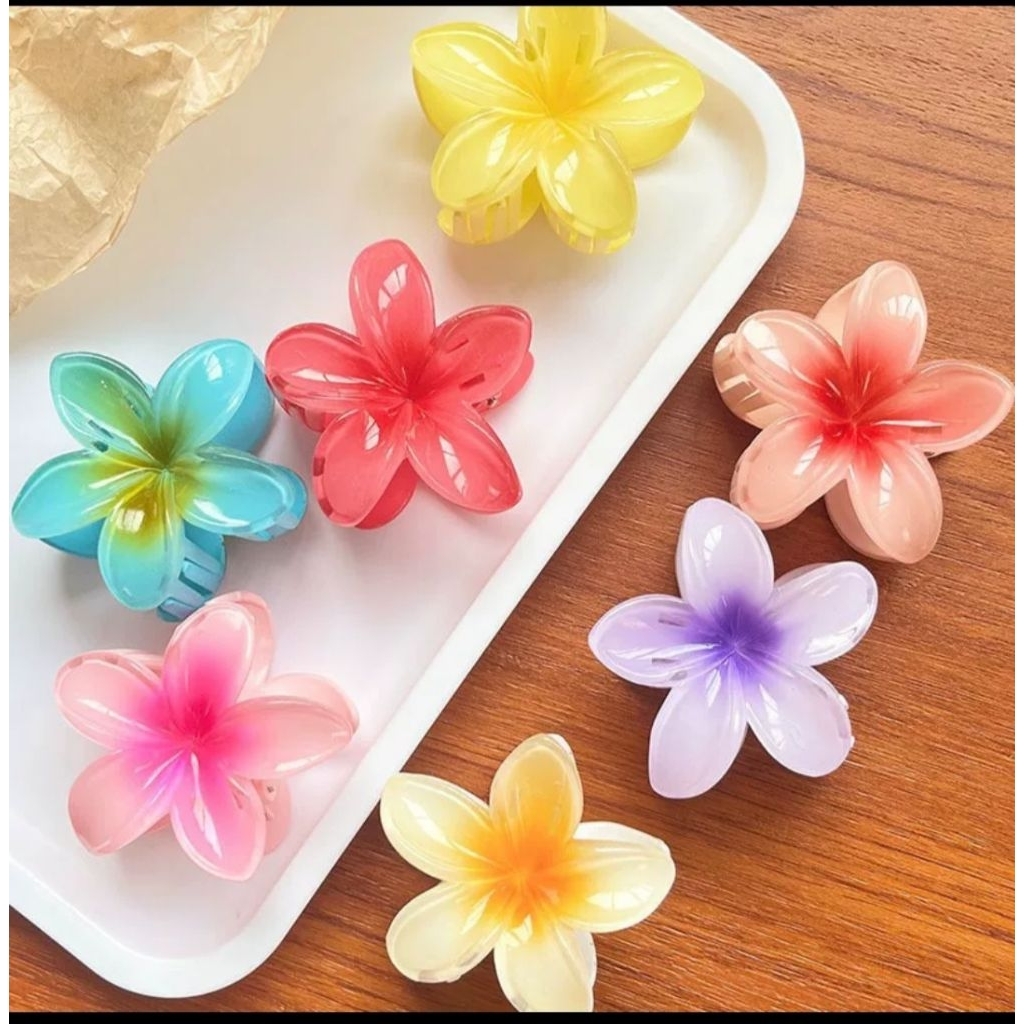 Kẹp Tóc Hoa sứ, Kẹp tóc hoa Nhiều Màu Sắc Phong Cách Hawaii 8cm