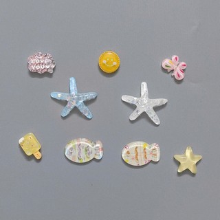 Set Charm Đại Dương xanh Gắn Dép Pastel Dễ Thương