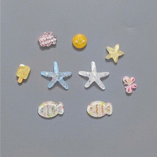 Set Charm Đại Dương xanh Gắn Dép Pastel Dễ Thương