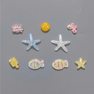 Set Charm Đại Dương xanh Gắn Dép Pastel Dễ Thương