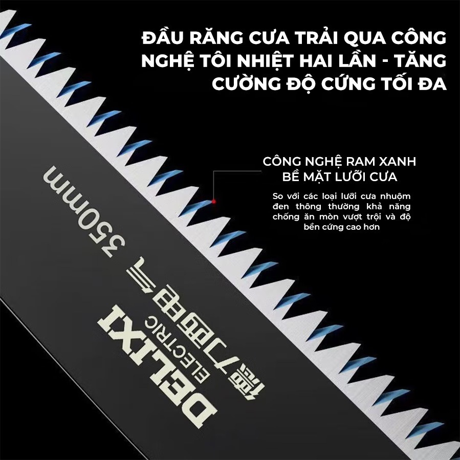 Cưa Cầm Tay Lưỡi SK5 350mm Cưa Gỗ, Cắt Cành, Tỉa Cây, Phủ Teflon Chống Gỉ Tay Cầm Chống Trượt TitiHome