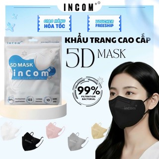 ComBo 200 Chiếc Khẩu Trang 5D InCom Có 3 Lớp Khán Khuẩn - có Chọn Màu