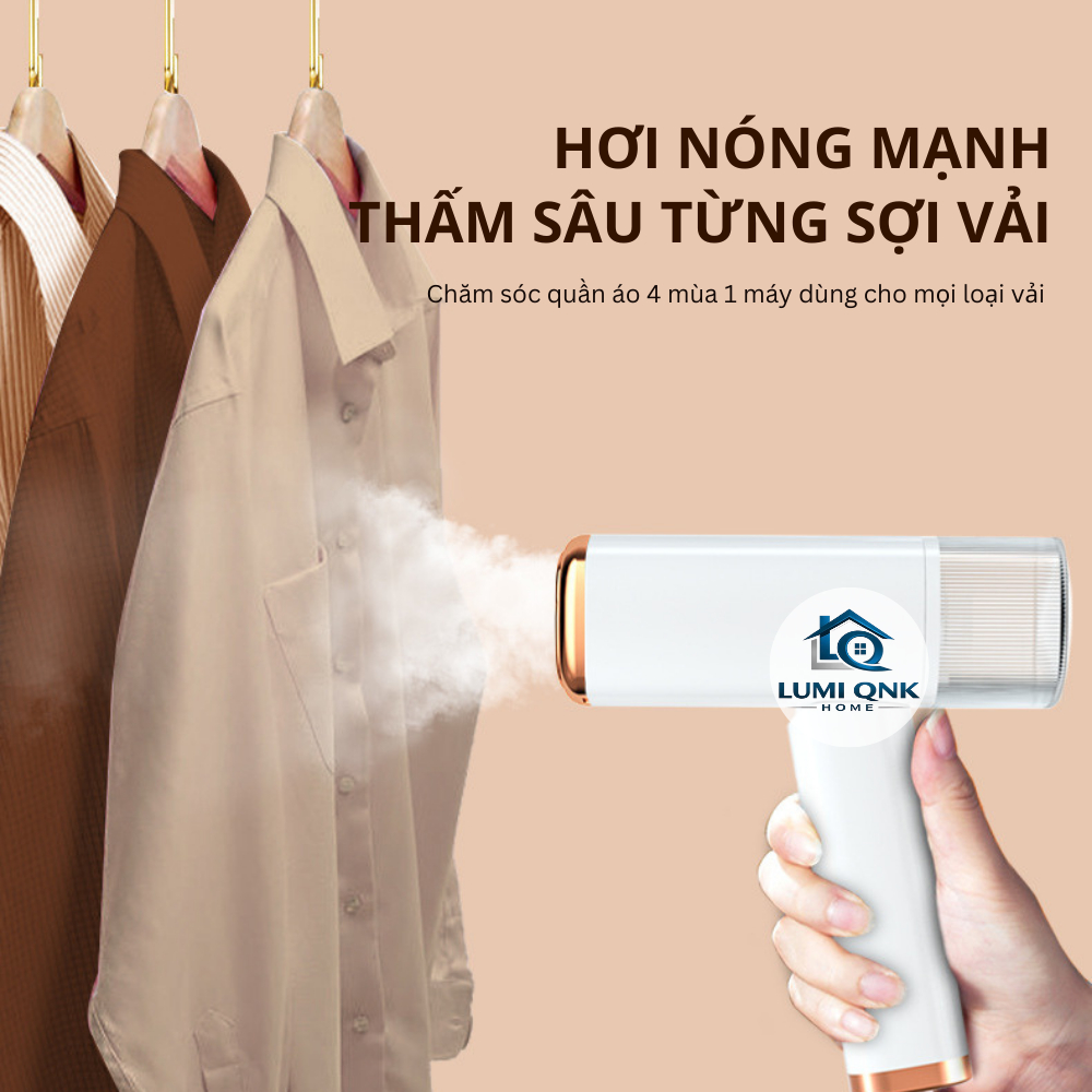 Bàn Ủi Hơi Nước Chính Hãng LUMI QNK HOME Nóng Nhanh Là Phẳng Quần Áo Tiện Lợi Tiết Kiệm Thời Gian