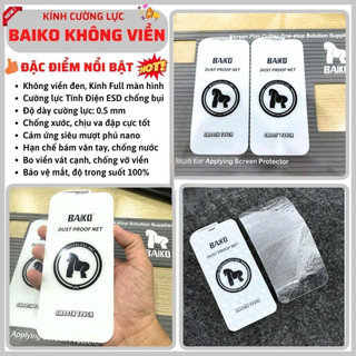 Kính Cường Lực iPhone Baikô Không Viền Cao Cấp Full Màn -iP X/XS/XR/11/12/13/14/15/16/17/Pro/Max/Air