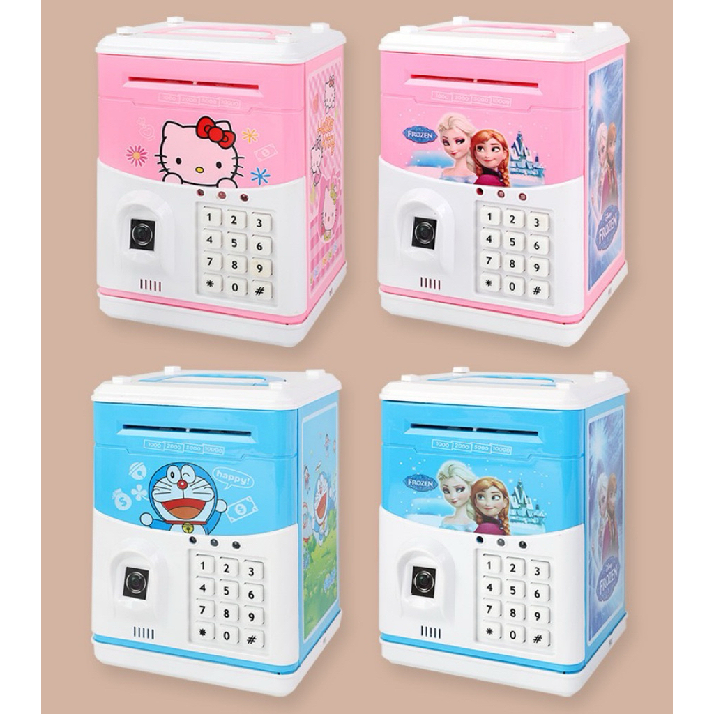 Két Sắt Mini Tiết Kiệm Tiền Cho Bé Có Mật Khẩu + Vân Tay Ống Tiền Thông Minh Cho Trẻ Em