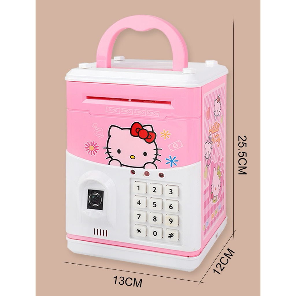 Két Sắt Mini Tiết Kiệm Tiền Cho Bé Có Mật Khẩu + Vân Tay Ống Tiền Thông Minh Cho Trẻ Em