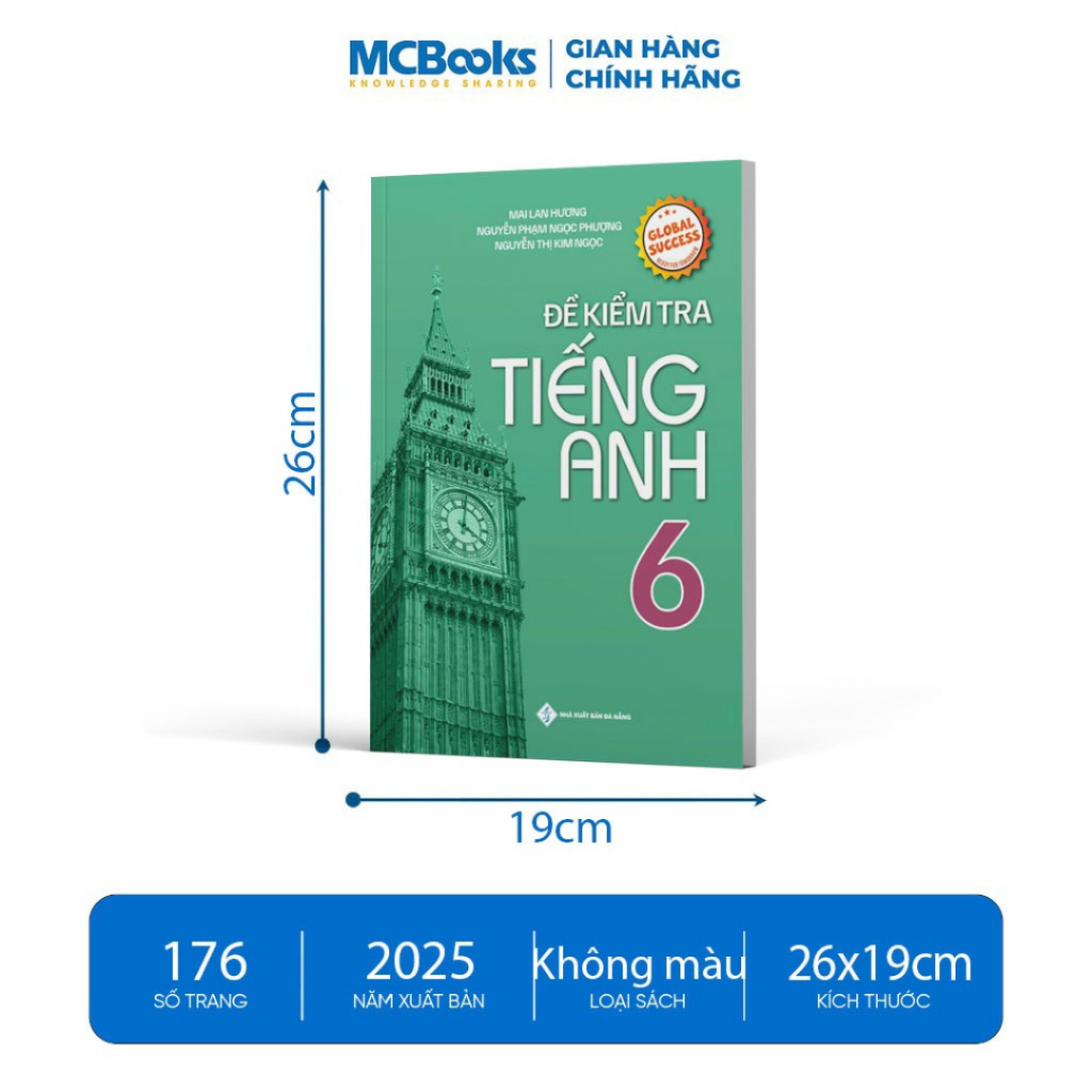 Sách - Combo Đề Kiểm Tra Tiếng Anh Lớp 6,7,8,9 - Global Success - Mai Lan Hương