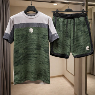 Bộ Thể Thao Hydroo Loang Màu – Set Áo Thun + Quần Short Phối Màu Cá Tính, Chất Thun Lạnh Co Giãn 4 Chiều