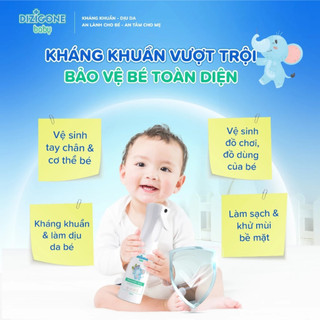 Dung dịch xịt kháng khuẩn Dizigone Baby, phòng ngừa tay chân miệng, an toàn cho trẻ sơ sinh