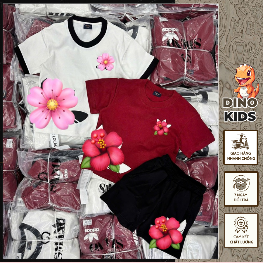 Bộ Hè Bé Trai In Logo Chất Cotton Cực Mát - Bộ Cộc Bé Trai Thể Thao 2 Màu Siêu Đẹp