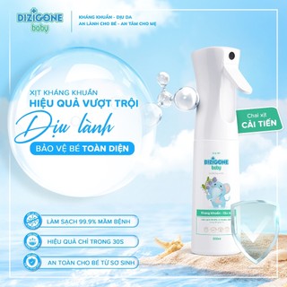 Xịt kháng khuẩn Dizigone Baby (300ml) Xịt tay chân, đồ gặm nướu, đồ chơi, đồ dùng của bé, phòng bệnh