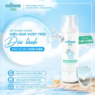 Xịt kháng khuẩn DIZIGONE Baby (100ml) Xịt tay chân, đồ gặm nướu, đồ chơi, đồ dùng, phòng bệnh cho bé
