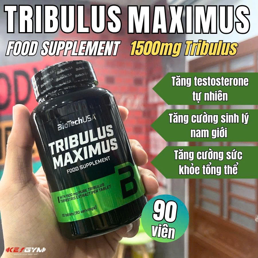Hỗ trợ tăng Testosterone tự nhiên Tribulus Maximus BiotechUSA 90 viên - KEYGYM