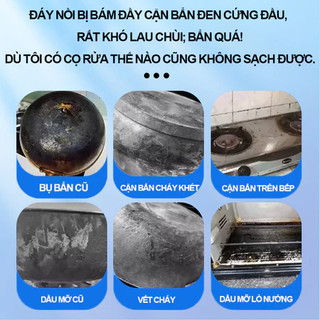 Gel rửa chảo đáy nồi, tẩy vết cháy đen cứng đầu, an toàn không trầy xước bề mặt