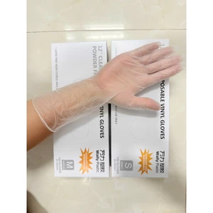 Găng Tay Y Tế Trắng Trong, Dài 30cm Chính Hãng Nhập Khẩu Malaysia, Bịch 100 Chiếc