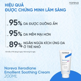 Kem dưỡng da dịu nhẹ giúp làm giảm kích ứng da Noreva Xerodiane Emollient Cream 200ML