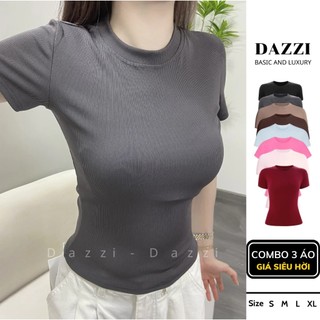 Áo thun nữ cổ tròn chất thun gân tăm,Áo thun nữ form ôm Babytee,áo thun body chất vải mềm mịn co dãn tốt
