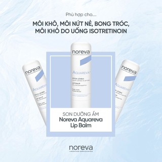 Son dưỡng môi mềm mại và căng mộng tự nhiên Noreva Aquareva Lip Balm 4g