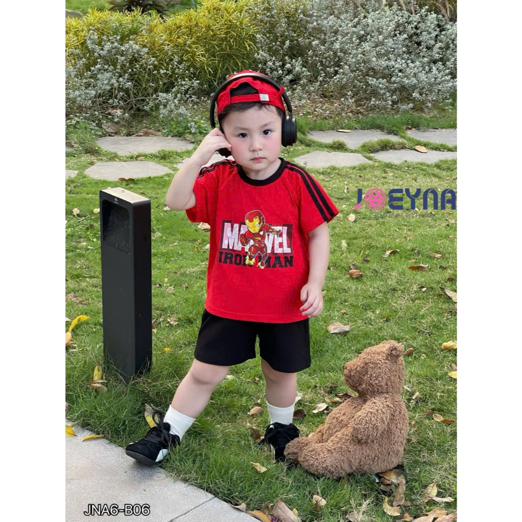 Set bộ cộc Joeyna B06 siêu nhân đỏ mavel  cho bé 8-24kg