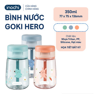 Bình nước Inochi-Goki Hero 350ml màu Cam sữa/ Xanh ngọc/Xanh đậm