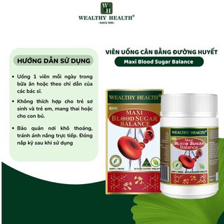 Viên Uống Cân Bằng Đường Huyết Maxi Blood Sugar Balance - Hộp 60 Viên