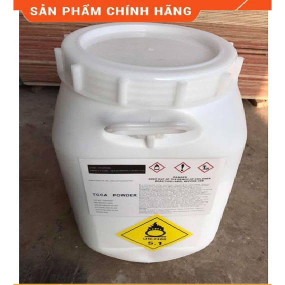 TCCA Bột Clo 90% Khử Trùng, Xử Lý Nước - Thùng 25kg