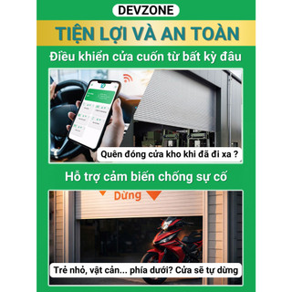 Công Tắc Điều Khiển Cửa Cuốn Thông Minh Từ Xa Qua Điện Thoại DEVZONE SMART SWITCH DOOR SSD Wifi Mã Nhảy Tự Động Cao Cấp