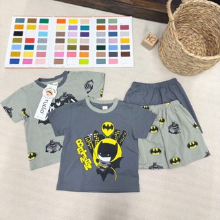 Combo 2 bộ siêu nhân cho bé, set 2 bộ cotton mềm basic màu sạch đẹp cho bé trai