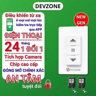 Công Tắc Điều Khiển Cửa Cuốn Thông Minh Từ Xa Qua Điện Thoại DEVZONE SMART SWITCH DOOR SSD Wifi Mã Nhảy Tự Động Cao Cấp