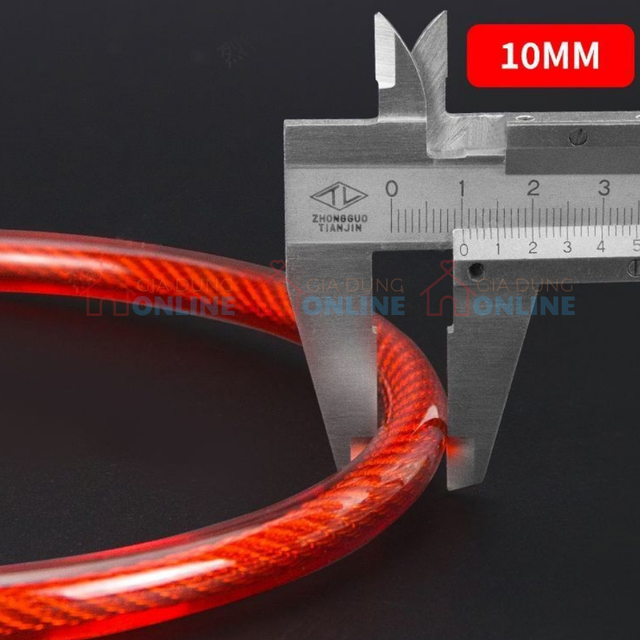 Khóa dây cáp thép phát âm thanh cảnh báo chống trộm, chống cắt độ nhạy cao chống nước cho xe đạp, xe máy, đồ đạc