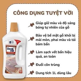 (Đức) Nước Lau Nhà Denkmit Cho Sàn Gạch Sáng Bóng An Toàn