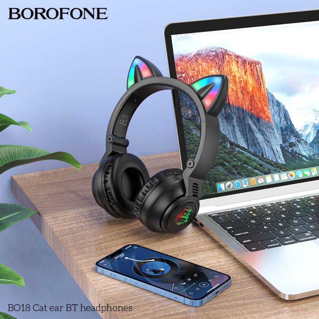 Tai nghe chụp tai bluetooth Borofone BO18 âm thanh sống động.