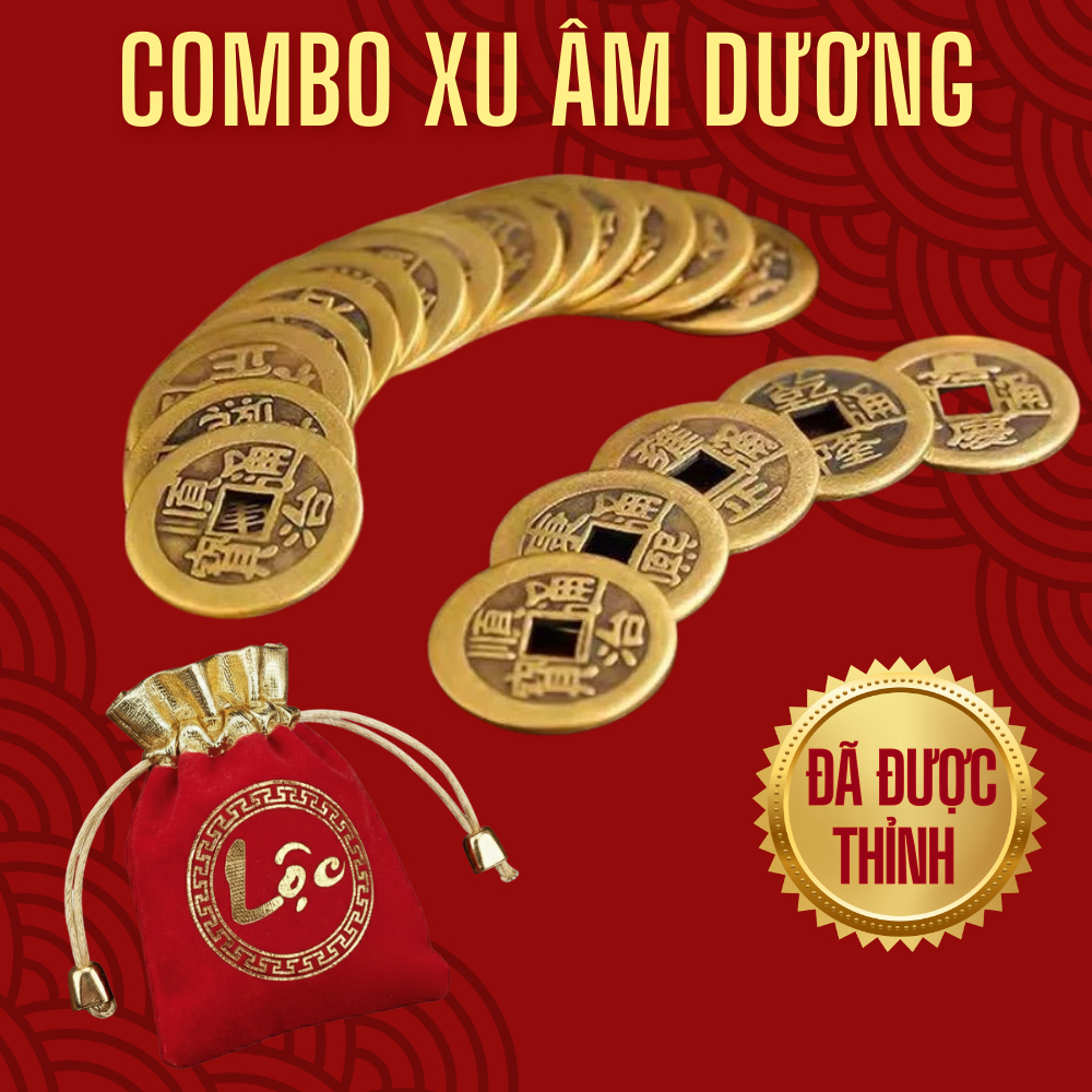 Xu Ngũ Đế phong thủy, đồng xu cổ Lộc Tụ Các chiêu tài hút lộc hỗ trợ công danh sự nghiệp