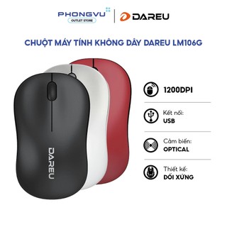 Chuột máy tính không dây DAREU LM106G (Bảo hành 24 tháng)