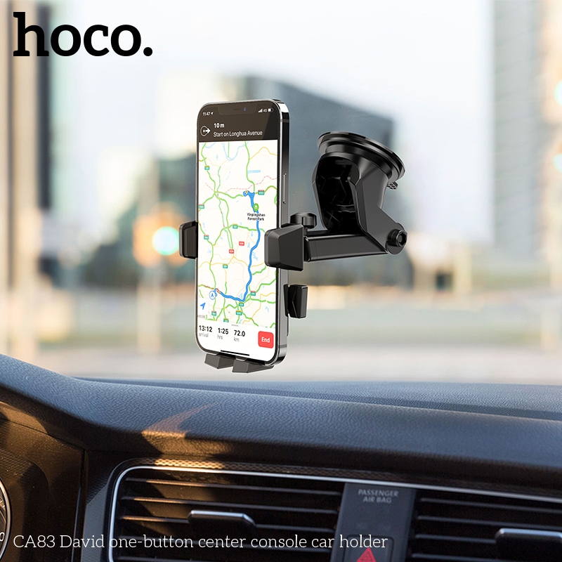 Giá Đỡ Điện Thoại Ô Tô HOCO CA83 Hút Chân Không Siêu Chắc – Kẹp Tự Động Xoay 360° Gắn Taplo Kính Chắn Gió