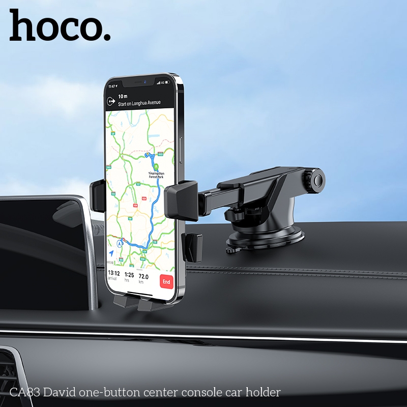 Giá Đỡ Điện Thoại Ô Tô HOCO CA83 Hút Chân Không Siêu Chắc – Kẹp Tự Động Xoay 360° Gắn Taplo Kính Chắn Gió