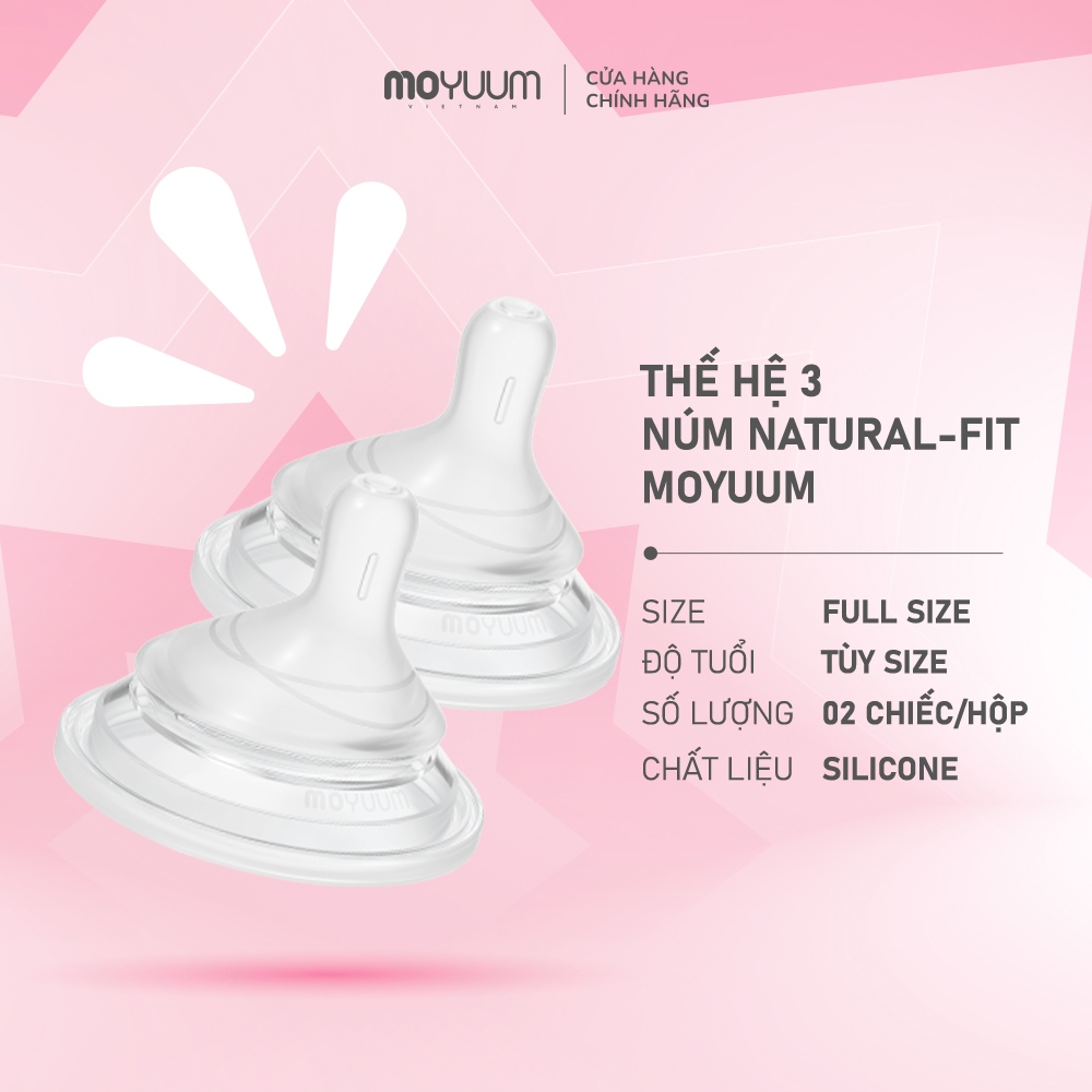 Núm bình Moyuum Natural Fit Mov.aa - Đủ size - Hộp 2 chiếc | Shopee ...