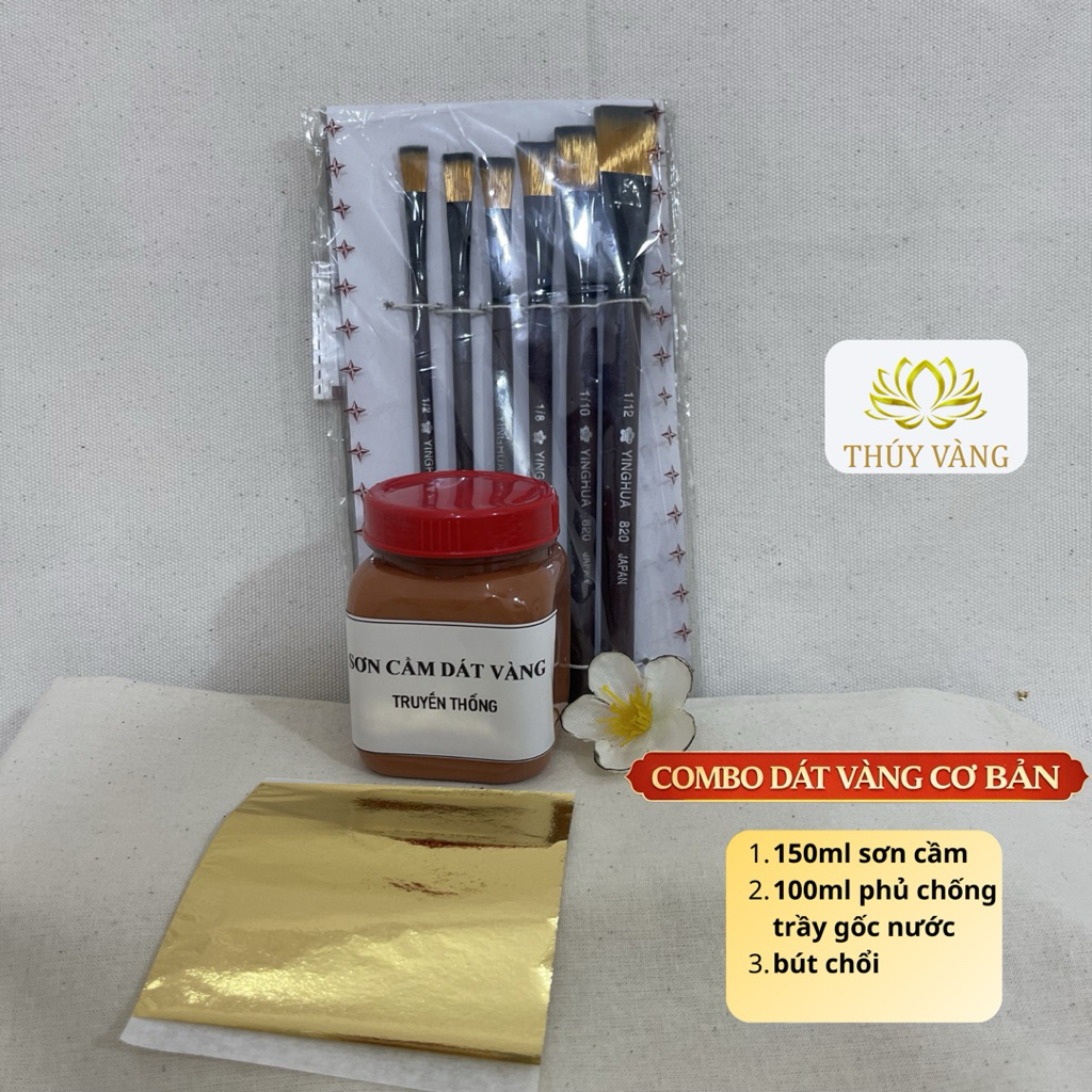 KEO DÁT VÀNG / Sơn cầm dát vàng 24k truyền thống/ Combo dát vàng 24k chuyên dụng cho Gỗ, đồ thờ, hoành phi câu đối
