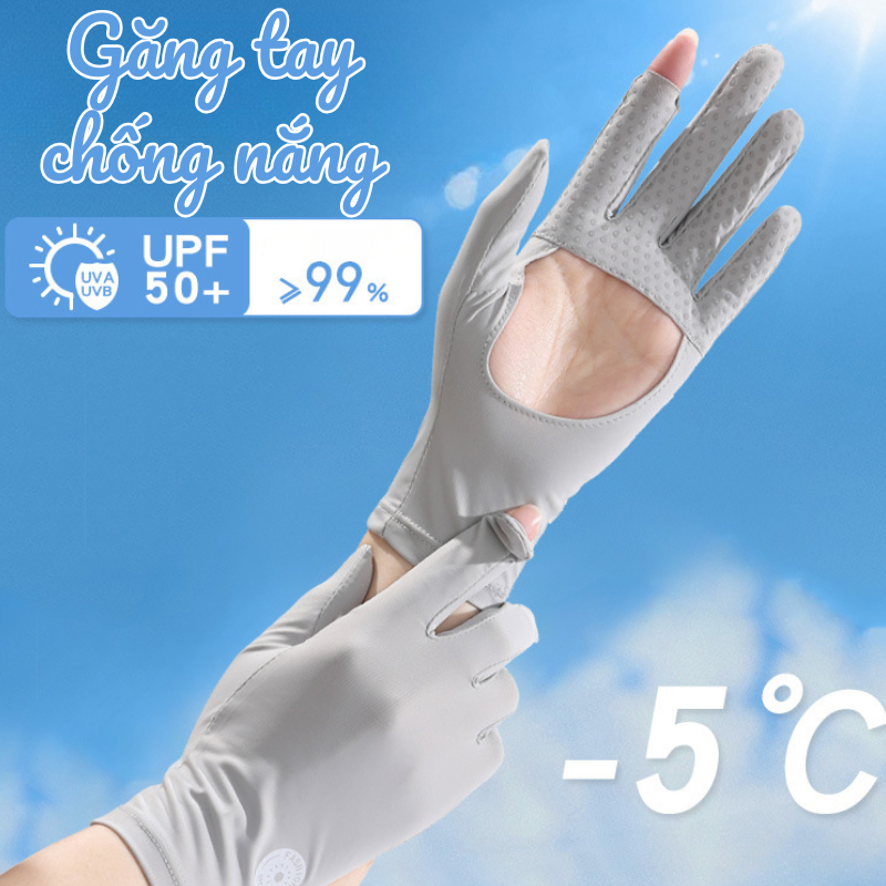 Găng Tay Chống Nắng UPF50+ Cho Nữ, Găng Tay Chống Tia UV, Thoáng Khí, Bảo Vệ Da Tay Hiệu Quả