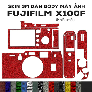 Skin 3M dán Fujifilm X100F (2017) [Nhiều mẫu] | Miếng dán Film 3M bảo vệ body máy ảnh fuji x100
