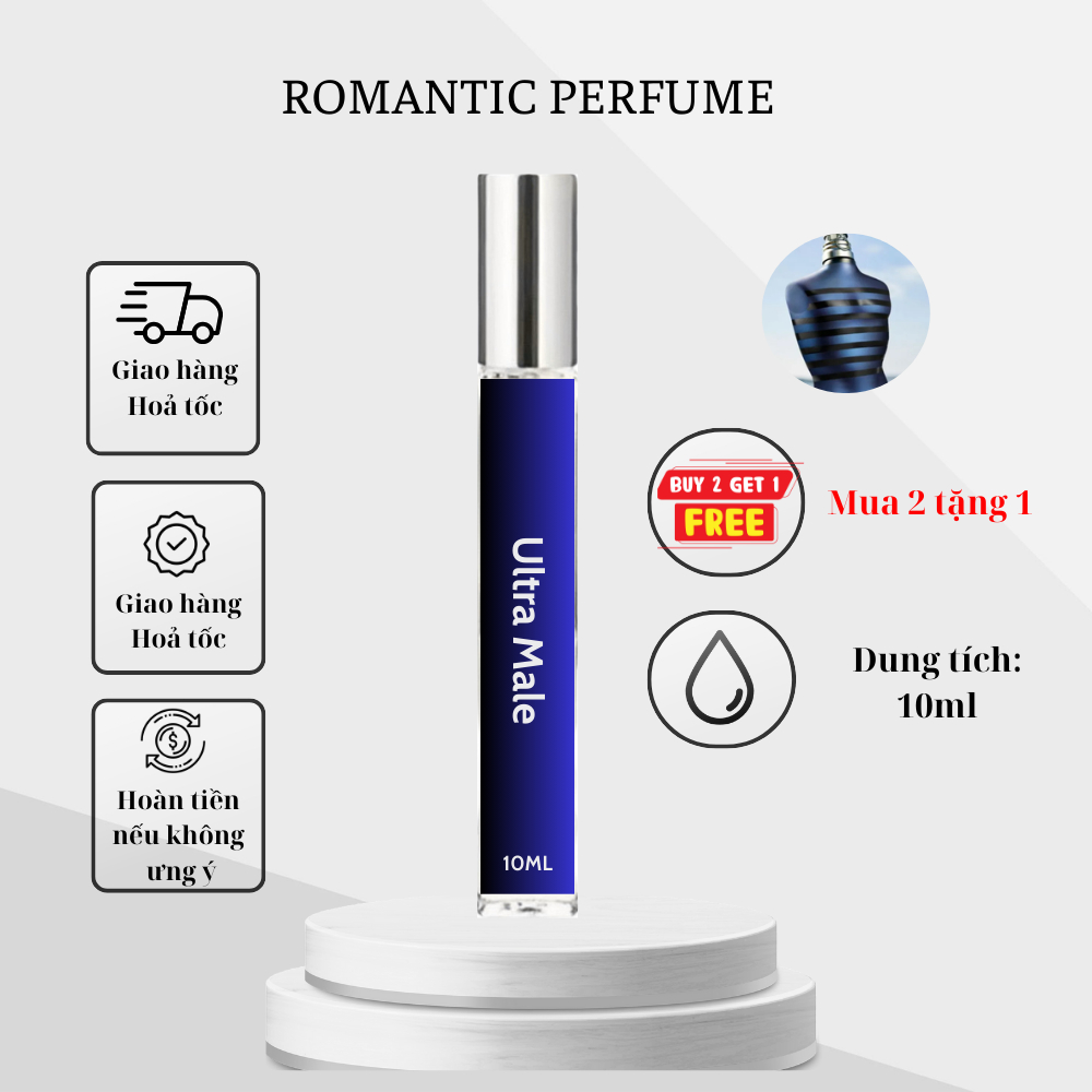 Nước hoa nam Romantic Ultra Male EDT chiết 10ml - phong cách phái mạnh